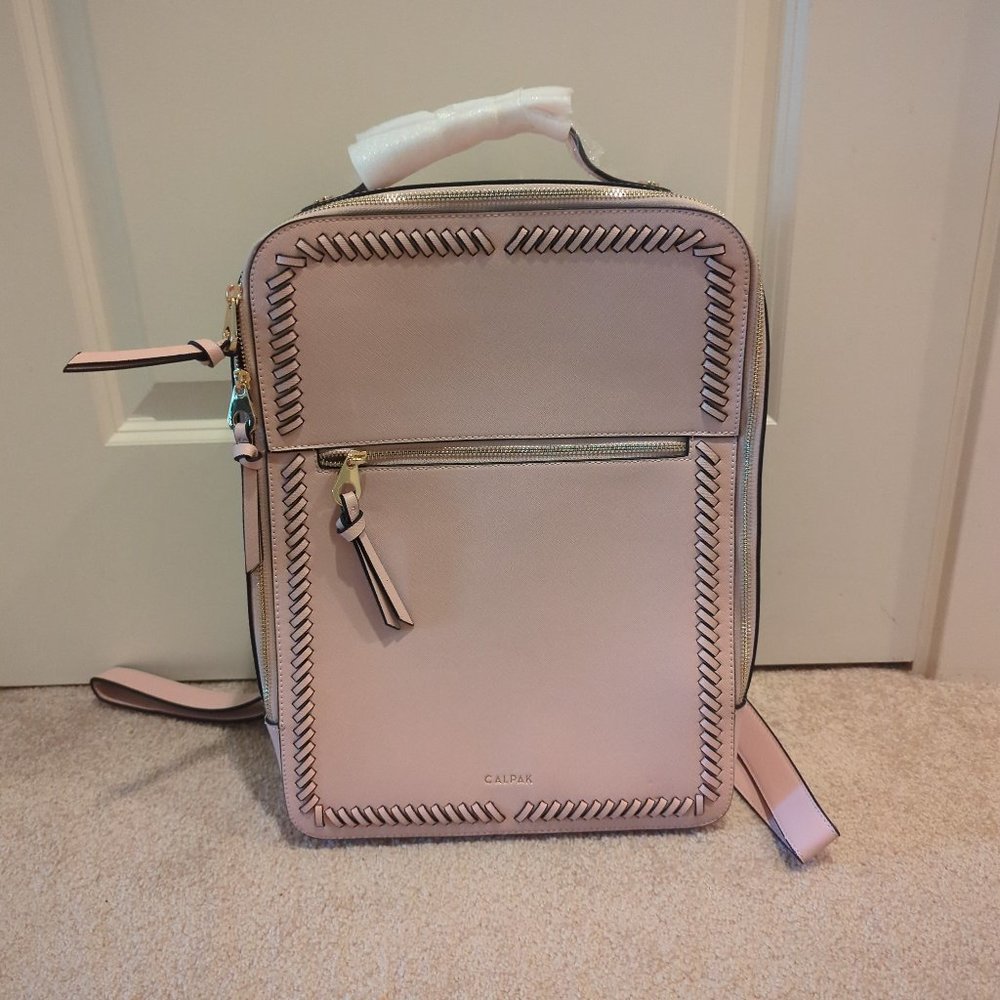 Calpak Kaya laptop backpack pink blush New